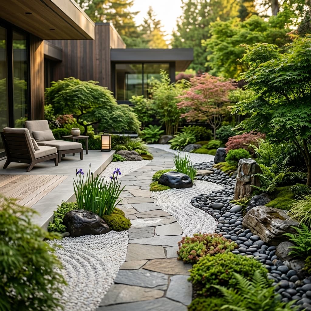 Pedras e materiais de jardinagem