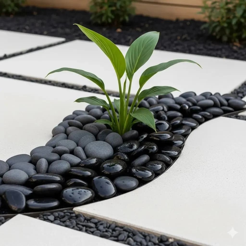 15kg Seixo Preto Pedras Para Jardim Paisagismo Lago Aquarios Preto 2 Cm 8 Cm