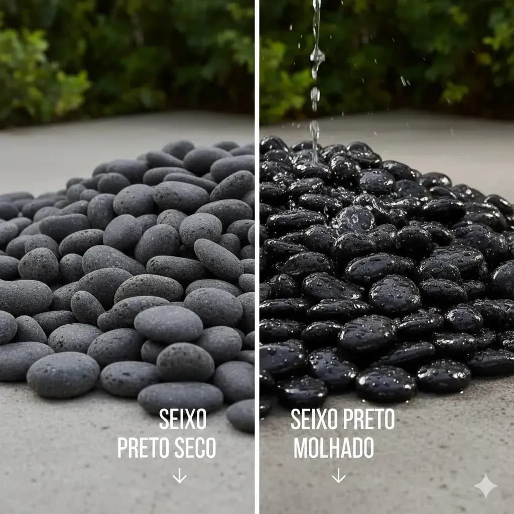 15kg Seixo Preto Pedras Para Jardim Paisagismo Lago Aquarios Preto 2 Cm 8 Cm