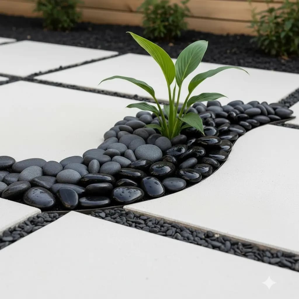15kg Pedras Ornamentais Para Jardim Seixo Preto Natural Lago Preto 2 Cm 8 Cm