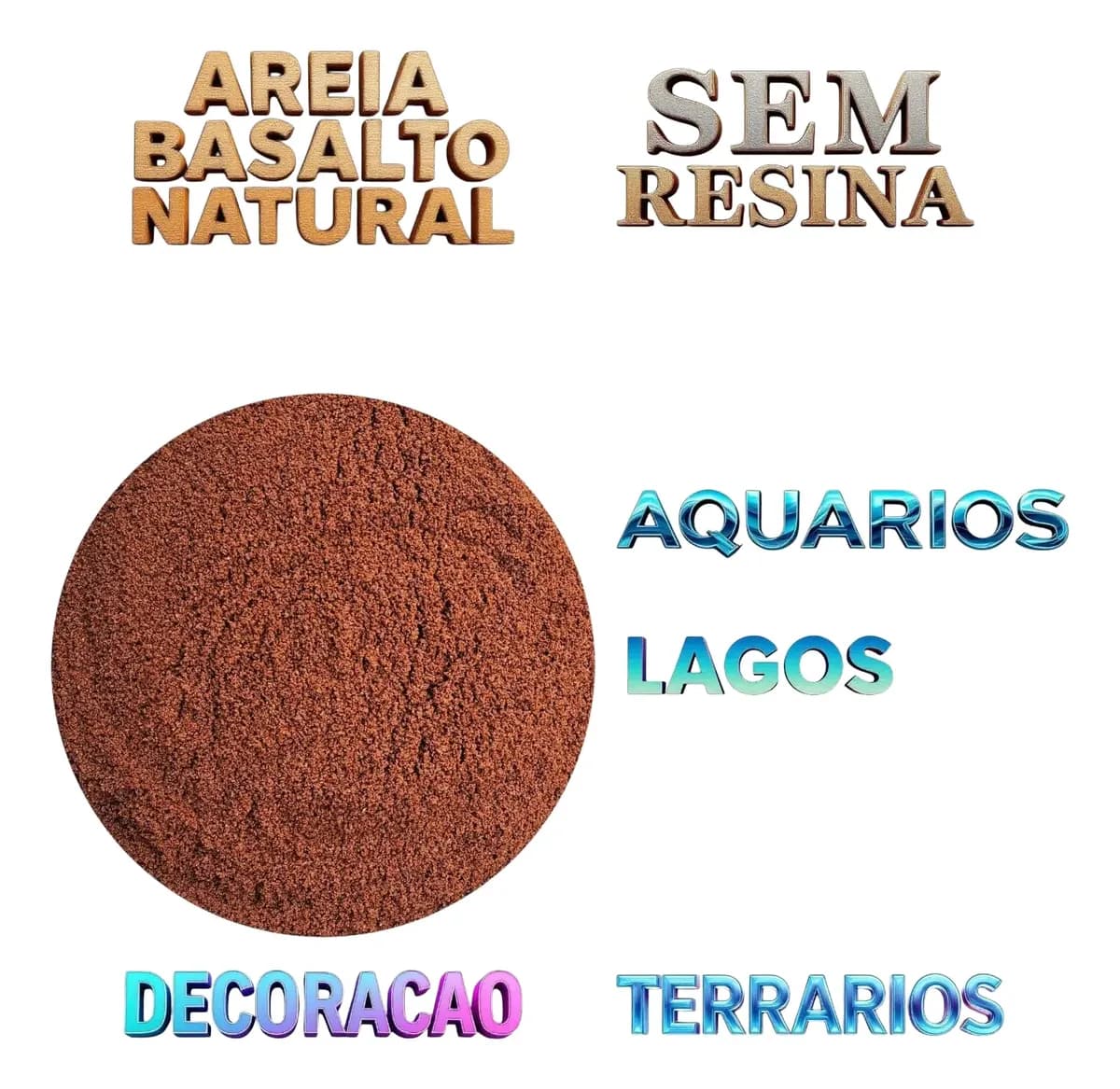 Cascalho Natural De Areia Terracota Nº0 Aquário 10kg