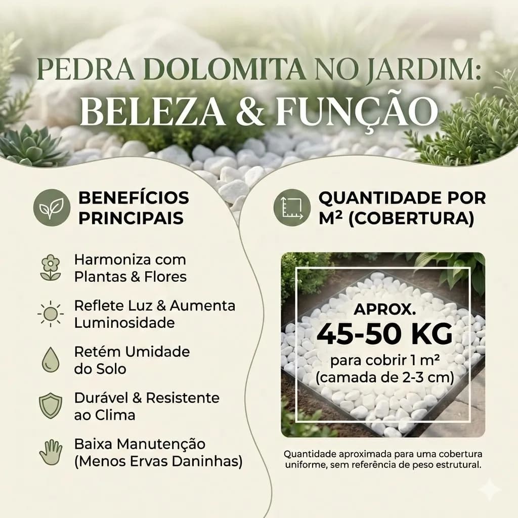 5kg Pedra Dolomita Branca Para Vaso Planta Jardim Canteiros Branco 2 Cm 5 Cm