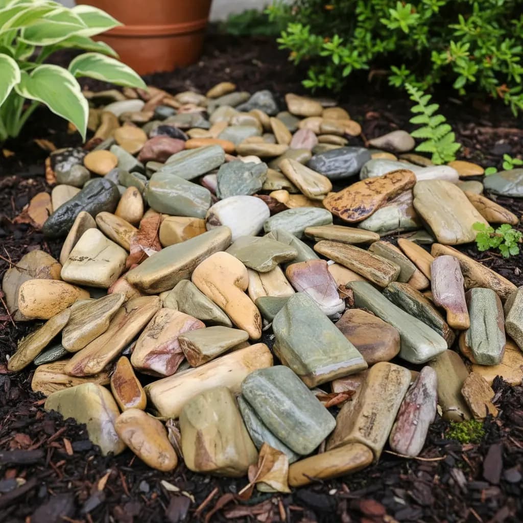 9,5kg Pedras Decorativas P/ Vasos Plantas Seixo Verde Brasil Verde 3 Cm 12 Cm