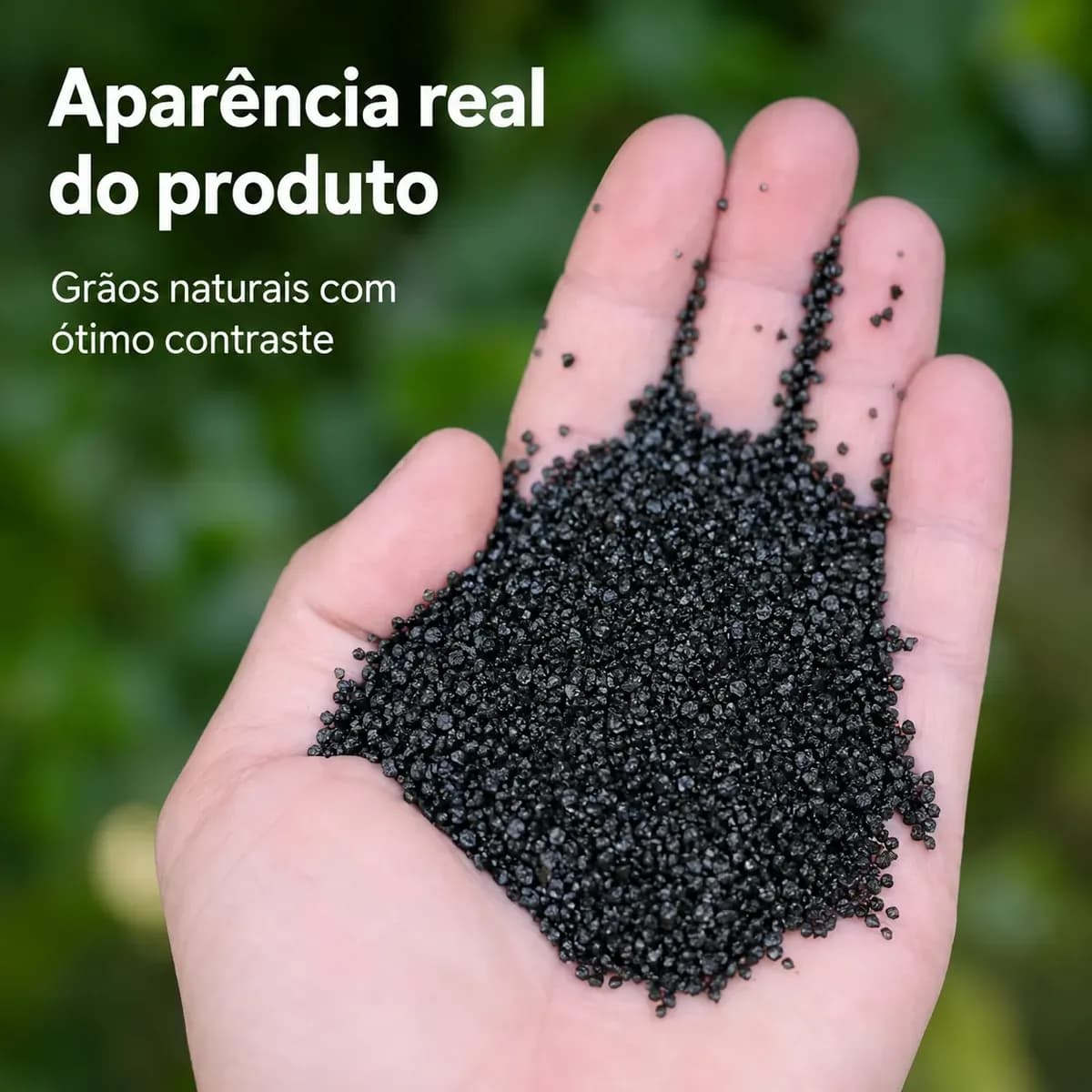 10 Kg - Substrato Areia Preta Basalto Natural Aquário N°00
