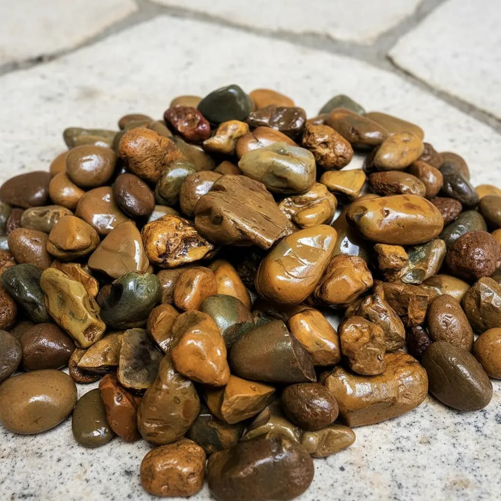 Seixo De Rio Natural Marrom Pedra Para Jardim E Vasos 9,5kg Marrom 1 Cm 7 Cm