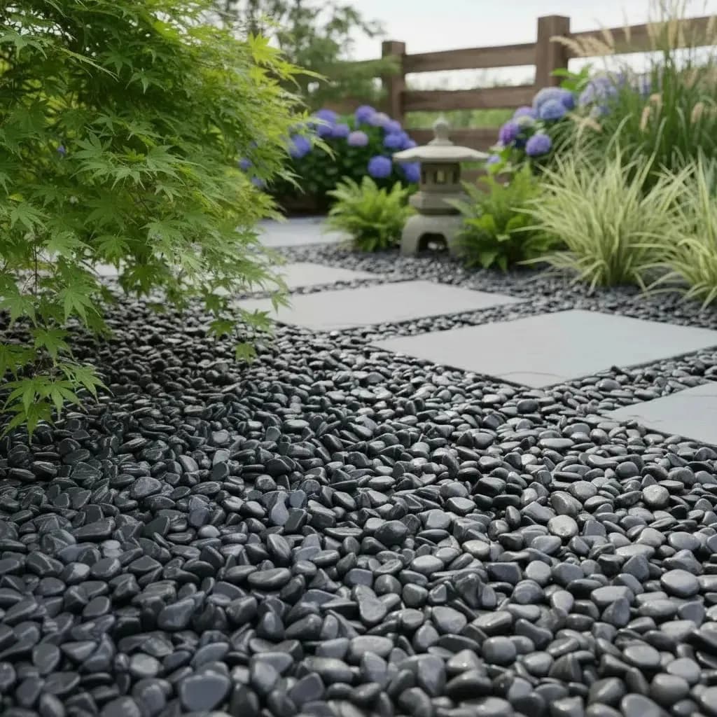 15kg Seixo Preto Pedras Para Jardim Paisagismo Lago Aquarios Preto 2 Cm 8 Cm