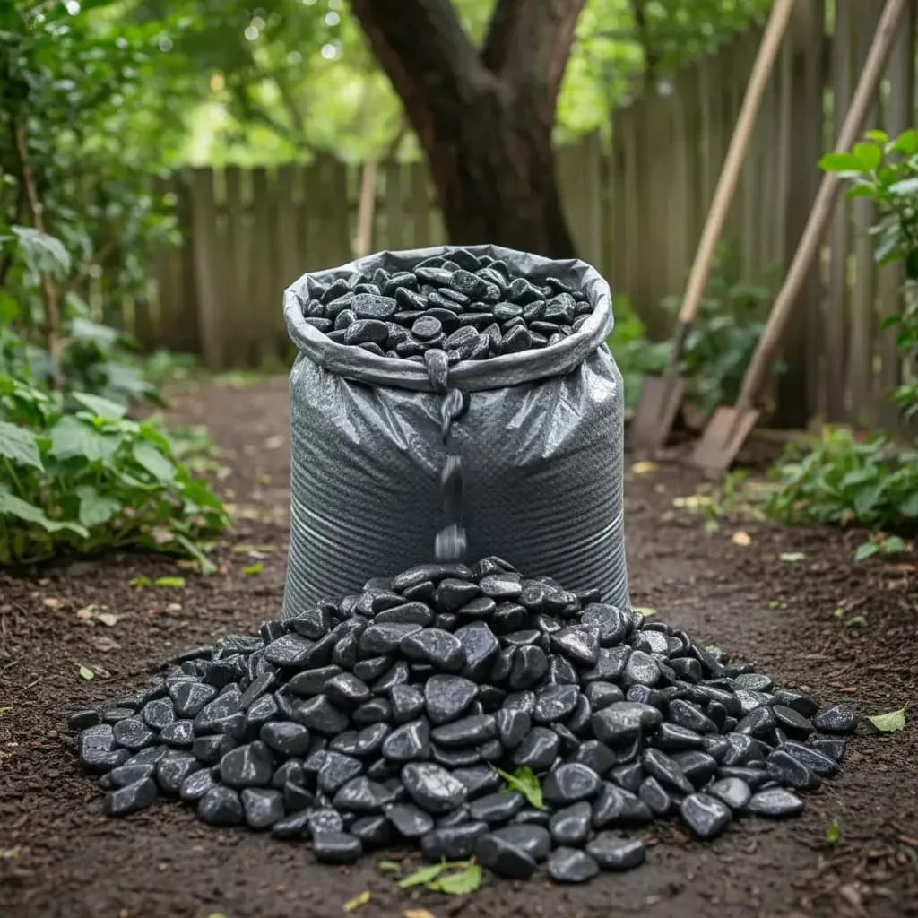 15kg Seixo Preto Pedras Para Jardim Paisagismo Lago Aquarios Preto 2 Cm 8 Cm